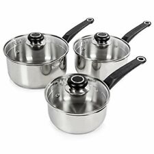 UK Morphy Richards Equip 3 Piece Pan Set Stainless Steel Set Of 3 for sale  Shipping to South Africa