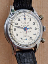 Vintage PIERCE 134 Swiss Made Mechanic Working Chronograph 39mm NR for sale  Shipping to South Africa