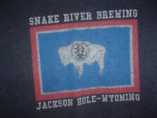 Camiseta JACKSON HOLE WYOMING SNAKE RIVER BREWING gris XL, usado segunda mano  Embacar hacia Argentina