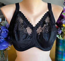 424 Chantelle 38DDDD Black AMAZONE Underwire Molded Cup Lace Trim Bra #2101 for sale  Shipping to South Africa