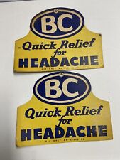 2 Vintage Dupla Face BC Alívio Rápido para Ventilador de Dor de Cabeça/Anúncio de Puxadores de Luz., usado comprar usado  Enviando para Brazil