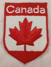 Parche de escudo vintage de Canadá hoja de arce bordado recuerdo de viaje cosido en PA31 segunda mano  Embacar hacia Argentina