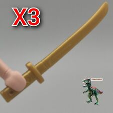 Usado, X3 Playmobil espada dorada japonesa Katana sable oriental Guerrero Samurai Ninja comprar usado  Enviando para Brazil