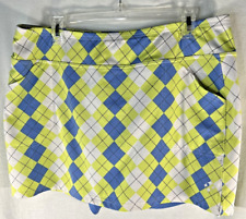 Saia curta de tênis JOFIT Mina Chardonnay Argyle feminina tamanho XL verde azul 16", usado comprar usado  Enviando para Brazil