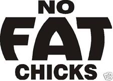 NO FAT CHICKS CAR DECAL STICKER for sale  Shipping to South Africa