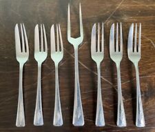 Set Of 7  Vintage 1934 DUCHESS SHEFFIELD Silver Plate Cake Forks & Serving Fork for sale  Shipping to South Africa