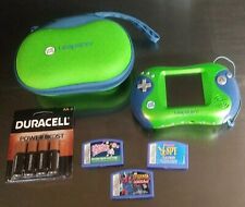 Leap Frog Leapster Handheld Learning Gaming System 3 Game Cartridges, Batteries, used for sale  Shipping to South Africa