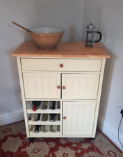 Used, Mobile Kitchen Island Buffet Cupboard Unit Beech Worktop Single Drawer for sale  Shipping to South Africa