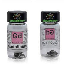  ~1g Gadolinium Metal Element 64Gd Pieces 99.95%, in Glass Ampoo Medium Label for sale  Shipping to South Africa