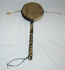 Tambor giratório bastão 12" feito à mão aro de pele de vaca artesanal comprar usado  Enviando para Brazil