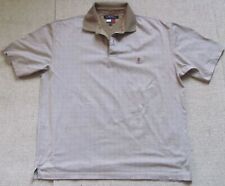 Camisa de golfe masculina Tommy Hilfiger XL bege arenque tipo osso padrão, usado comprar usado  Enviando para Brazil