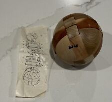 Quebra-cabeça japonês vintage de madeira bola ou esfera montado década de 1960 com direções comprar usado  Enviando para Brazil
