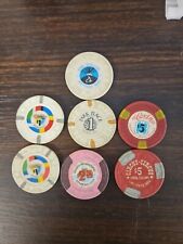 Vintage Lot of 7 Casino Poker Chips/tokens Various Kinds See Photos for sale  Shipping to South Africa