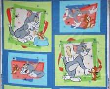 Paneles de almohada de tela de algodón de dibujos animados de Tom y Jerry segunda mano  Embacar hacia Argentina