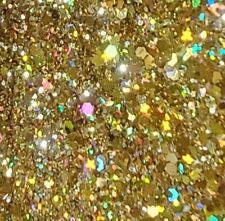 Used, Gold Mine | Holographic Glitter Mix|Nail Art|Accent nail|Acrylics & Gels  for sale  Shipping to South Africa