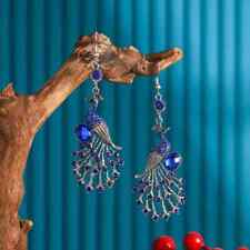 Blue peacock earrings for sale  Riverside