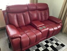 Red leather lazy for sale  HARROW