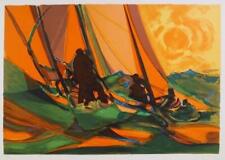 Marcel Mouly, Boatman with Orange, Lithograph on Arches, Signed Numbered for sale  Shipping to South Africa