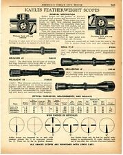 1956 Print Ad of Kahles Heliavier Heliaacht Helia Heliasechs Rifle Scope for sale  Shipping to South Africa