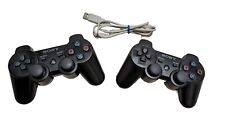 Conjunto de 2 controles sem fio PlayStation DualShock 3 preto CECHZC2j testado fabricante de equipamento original comprar usado  Enviando para Brazil