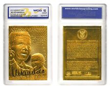 NELSON MANDELA Father of a Nation 23K GOLD Embossed Signature Card - GEM-MINT 10 for sale  Shipping to South Africa