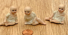Victorian PIANO BABY triplets antique babies porcelain bisque figurines ~1.5" T for sale  Shipping to South Africa