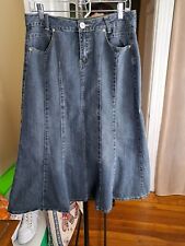 Motto Denim Skirt Midi Maxi Flare Coastal Cowgirl Size 12  for sale  Shipping to South Africa