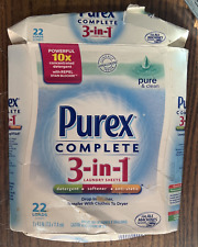 Purex Complete 3in1 Laundry Sheets Pure & Clean 11 Loads Detergent - OPEN BOX for sale  Shipping to South Africa
