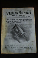 1907 American Machinist edición mensual *MAQUINARIA INDUSTRIAL DE BELLEZA* segunda mano  Embacar hacia Argentina
