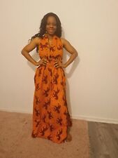 Ankara dress, african dress, ankara Infinity print maxi dress size 8 10 12 14 16, used for sale  Shipping to South Africa