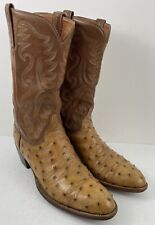 Lucchese Mens Quill Ostrich Leather Cowboy Western Boots 6429ST Size 12 B for sale  Shipping to South Africa