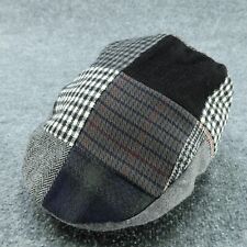 Chapéu patchwork boné plano masculino tamanho único xadrez espinha de peixe Houndstooth tweed veludo, usado comprar usado  Enviando para Brazil