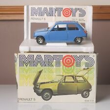 Vintage Martoys (Pre BBurago, Burago) 0103 Renault 5 Blue Diecast Car + Box 1/24 for sale  Shipping to South Africa
