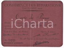 1932 lausanne conférence usato  Italia