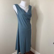 Vestido ajustado canoa azul gola V sem mangas tamanho grande algodão orgânico bambu EUA comprar usado  Enviando para Brazil