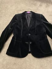 Black velvet blazer for sale  NEWARK