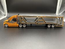 MAISTO TRUCK ORANGE CAB CAR HAULER TRAILER Scale 1/64 yellow car not included for sale  Shipping to South Africa