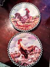 Pair rooster plates for sale  Crane
