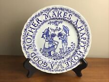A Good Mother Makes A Happy Home Royal Crownford Blue White 9" Plate Mothers Day for sale  Shipping to South Africa