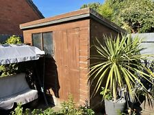 8ft x 6ft Large Wooden Garden Shed Summerhouse Wood Workshop Storage Outdoor Use, used for sale  LEICESTER