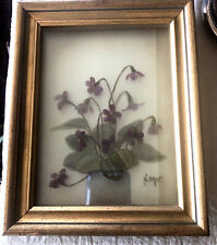Vtg. EDMOND J NOGAR 3D Stereographic VIOLET Oil Painting on Glass for sale  Shipping to South Africa