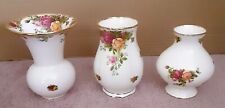 royal albert old country roses vase for sale  LEEDS