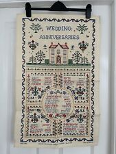 Wedding anniversaries sampler for sale  NOTTINGHAM