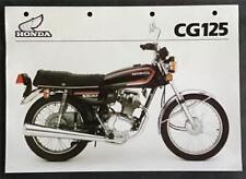 Folheto de especificações de vendas de motocicleta leve Honda CG125 ABRIL 1982, usado comprar usado  Enviando para Brazil