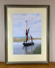 Original Watercolour 'Approaching Home' Sailing Boat by Derek Pepper, used for sale  Shipping to South Africa