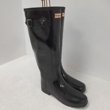 Hunter Original Tall Boot UK 4 Black Wellies Women's RMF06-SM for sale  Shipping to South Africa