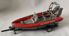 US Coast Guard Model Plastic Pontoon Boat with Trailer (Inflatable Style Raft) for sale  Shipping to South Africa