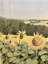 Sunflower landscape watercolor for sale  Middletown