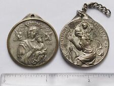 Usado, 2 colgantes de medalla del Papa Pablo VI, Virgen y Niño, San Cristóbal Protégenos, Roma segunda mano  Embacar hacia Argentina