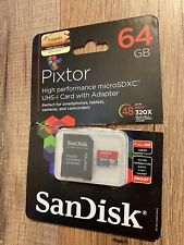 Cartão de memória para câmera SanDisk Pixtor MicroSDXC UHS-I de 64 GB com adaptador comprar usado  Enviando para Brazil